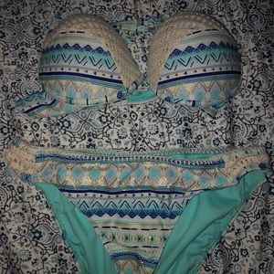 JC Penny Push Up Swim Top & Bottoms